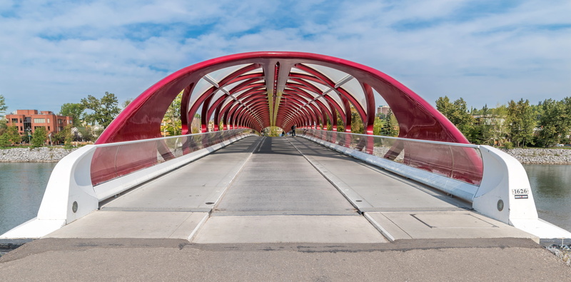 direction, close-up, public domain, blue, metal, Bridge, calgary, bridge - Man Made Structure, Canada, Alberta, arch, road, city, architecture, river, cloud - sky