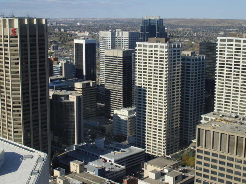 downtown, building, nature, no people, city life, outdoor, skyline, Calgary, high, high angle view, financial district, modern, day, sunlight, outdoors