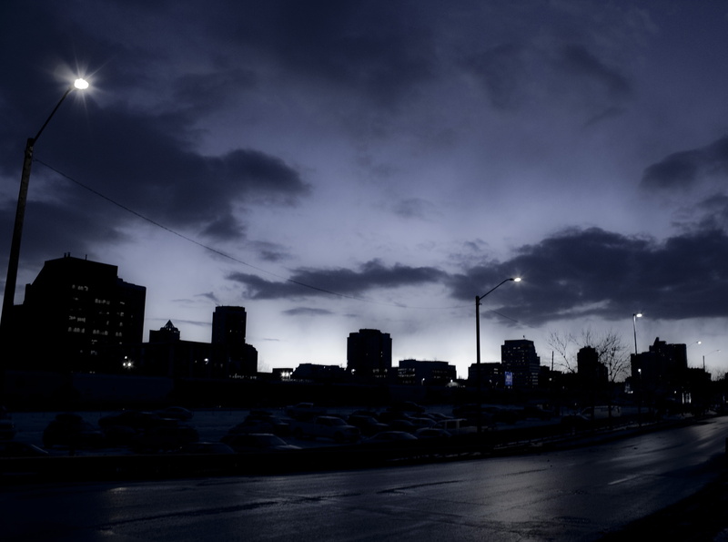 downtown calgary, nature, storm, building exterior, silhouette, skyscraper, 4K, metal, office building exterior, City, water, dark, posts, lamp, overcast