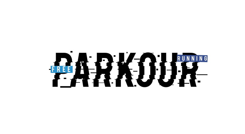 white background, side by side, blue, connection, Sports, running, capital letter, copy space, Parkour, cut out, communication, black color, arrangement