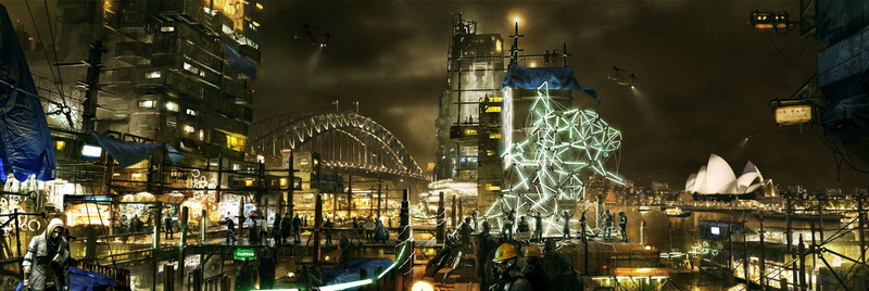 Sydney, Deus Ex: Mankind Divided, Sydney Opera House, Sydney Harbour Bridge, Cityscape, City, 1080P, Sydney Harbour, Deus Ex