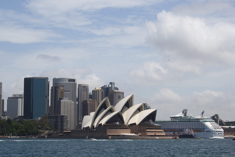 no people, travel destinations, australia, cruise ship, city, sydney, passenger craft, sydneyoperahouse, built structure, building exterior, nautical vessel