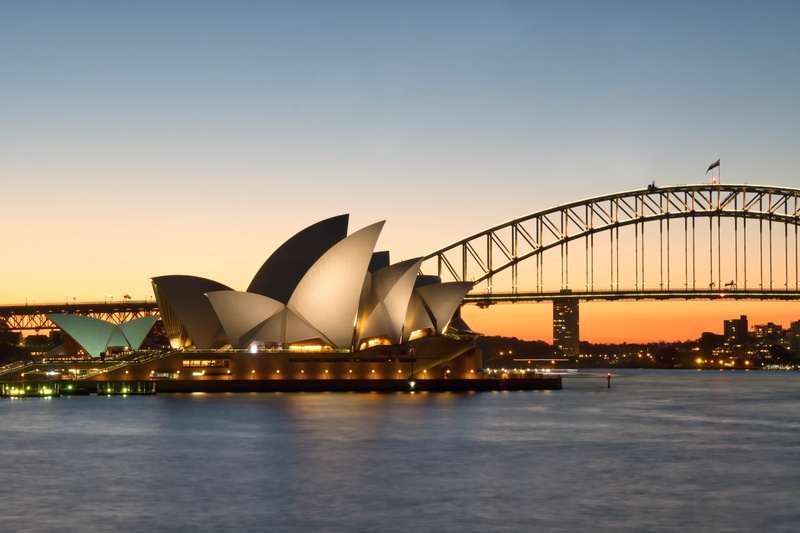 architecture, australia, building exterior, modern, cityscape, bay, 5K, travel destinations, bridge, archiecture, office building exterior, sunset, arch bridge