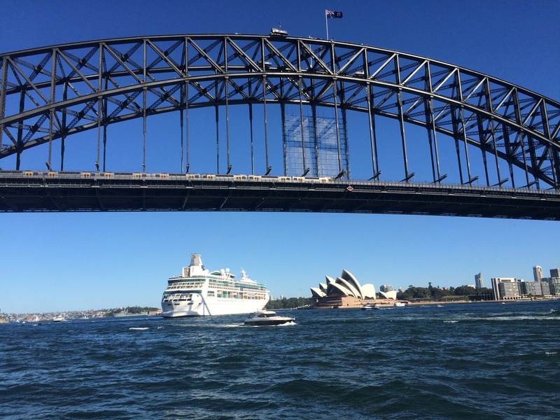 landmark, tourism, harbour, passenger craft, mode of transportation, building exterior, travel, opera, nature, sydney harbour bridge, built structure, connection