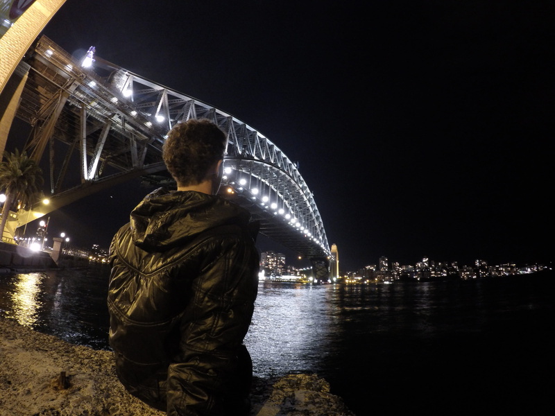 transportation, connection, harbor, arch bridge, city life, outdoors, people, night, bridge - man made structure, bridge, nighttime, 4K, sydney, sky, adventure