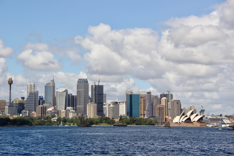 opera house, australia, outdoors, office building exterior, cloud - sky, urban skyline, icon, nature, waterfront, no people, landscape, water, built structure