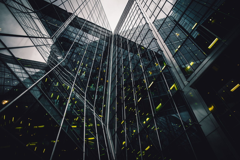day, low, rise, illuminated, dusk, skyscraper, tall - high, low angle view, no people, reflection, glass - material, photography, modern, 1080P, cityscape