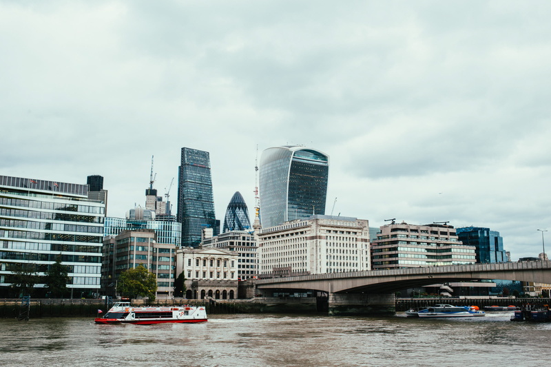 Clouds, Cityscape, water, Sky, uk, transportation, built structure, 2K, Tower, day, travel, skyscraper, building, Tourism, Structure, the cheesegrater buliding