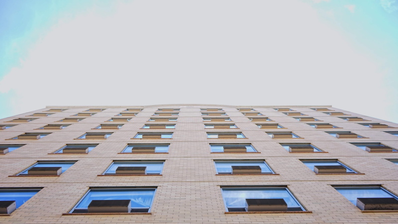 new york, buliding, repetition, architecture, city, office building exterior, window, skyscraper, day, no people, residential district, blu tint, nature