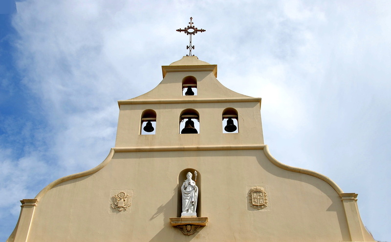 religious equipment, Cathedral, bell, St Augustine, day, monument, cityscape, religion, florida, renaissance, building exterior, worship, Florida, spire