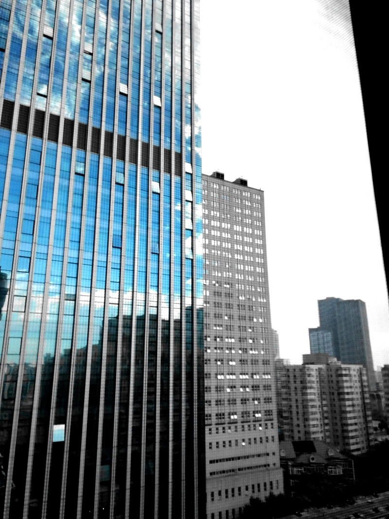 cloud, no people, architecture, financial district, bulidings, day, blue, city, glass - material, modern, windows, clear sky, nature, skyscraper, black