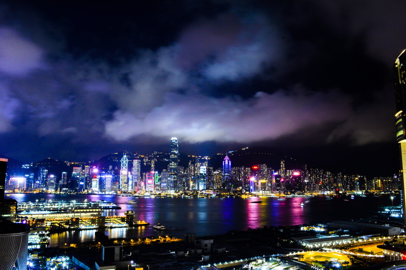 residential district, cityscape, built structure, sky, office building exterior, 4K, outdoors, water, harbours, skyscrapers, city, light, city landscape