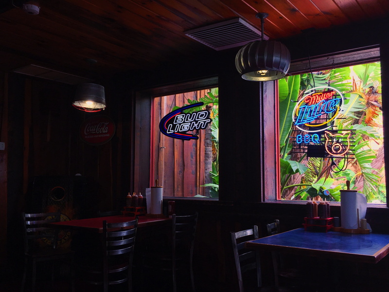 neon, art and craft, pottery, interior design, bar, multi colored, table, potted plant, vase, lampshade, built structure, two, window, flora, 4K, pendant