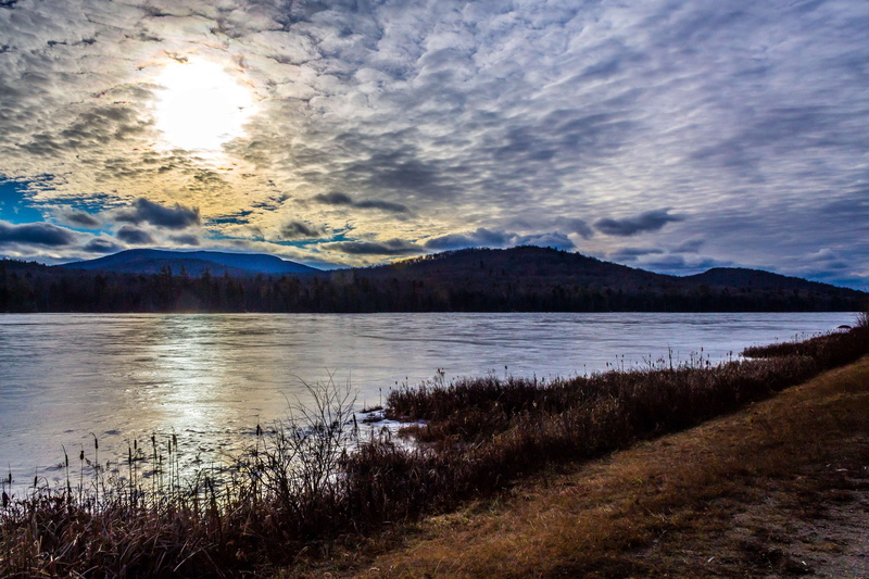 tranquil scene, adirondacks, adirondack state park, non-urban scene, plant, landscape, 4K, scenics - nature, reflection, water, pond, tranquility, sun