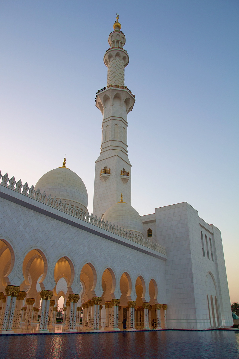 white, abu, emirates, vacations, sky, artwork, art, low angle view, place of worship, building exterior, dome, architecture, place, 4K, uae, arabic, travel