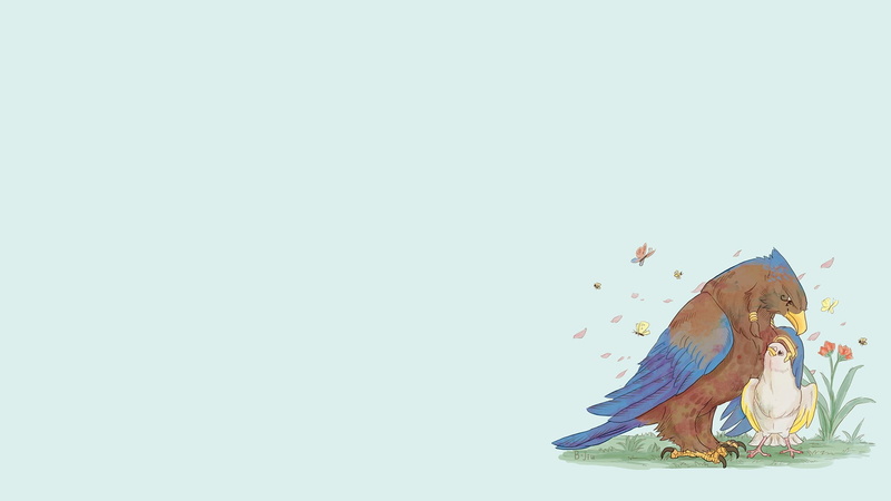 1080P, animal representation, animal, copy space, Mercy (Overwatch), birds, no people, Pharah (Overwatch), blue, white, creativity, white background, water
