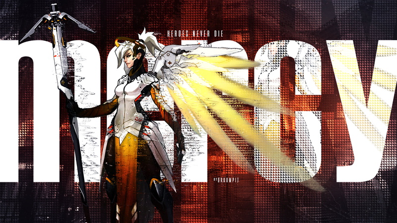 mercy, art and craft, wall, Overwatch, graphic, creativity, representation, day, architecture, wall - building feature, male likeness, 2K, mannequin