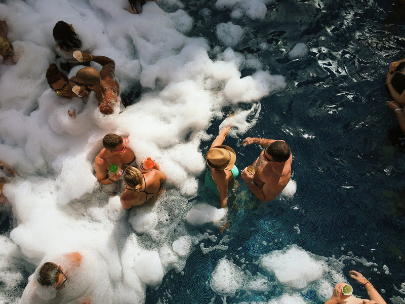 pool, young adult, water, man, men, adult, cold temperature, shirtless, 4K, ripple, drink, group of people, beach, nature, swimming, ice, leisure activity