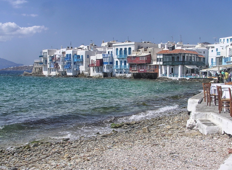 built structure, day, architecture, body, nautical vessel, travel destinations, island, Pebble, Mykonos, destination, near, building exterior, Sea, holiday