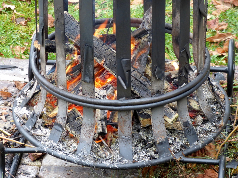 flames, burning, wood, metal, boundary, heat - temperature, burn, hot, fence, plant part, brand, nature, wheel, fire, no people, tree, day, heat, wood - material
