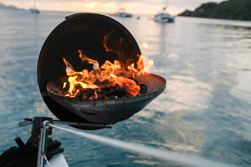 day, transportation, no people, boat dinner, bonfire, burning, board, lake, appliance, healthy, food and drink, grill, food, focus on foreground, fire