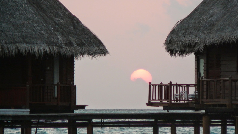 1080P, wooden, house, tranquility, two, architecture, scenics - nature, no people, building, sea, huts, outdoors, beauty in nature, built structure, roof