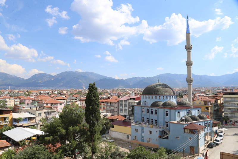 dokuzkavaklar quarter, place of worship, religion, townscape, dome, dokuzkavaklar mosque, mountain range, nature, travel destinations, city, built structure