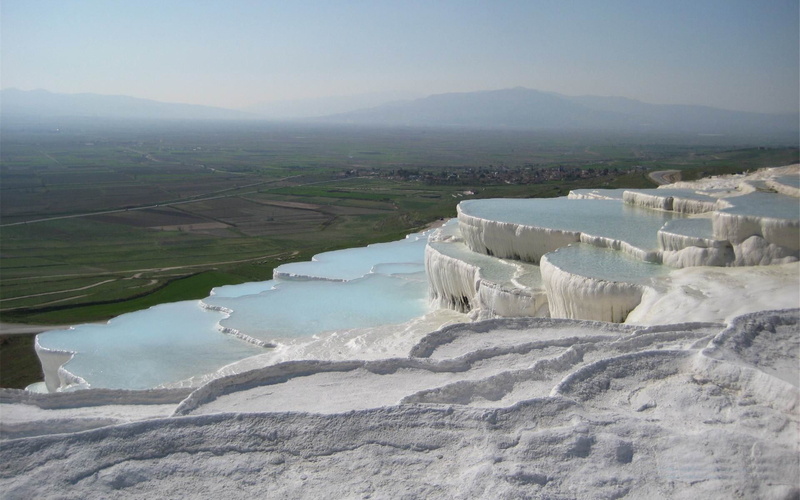 land, hd, tranquil scene, tranquility, scenics - nature, pamukkale, body, remote, hot spring, 1080P, no people, outdoors, environment, denizli