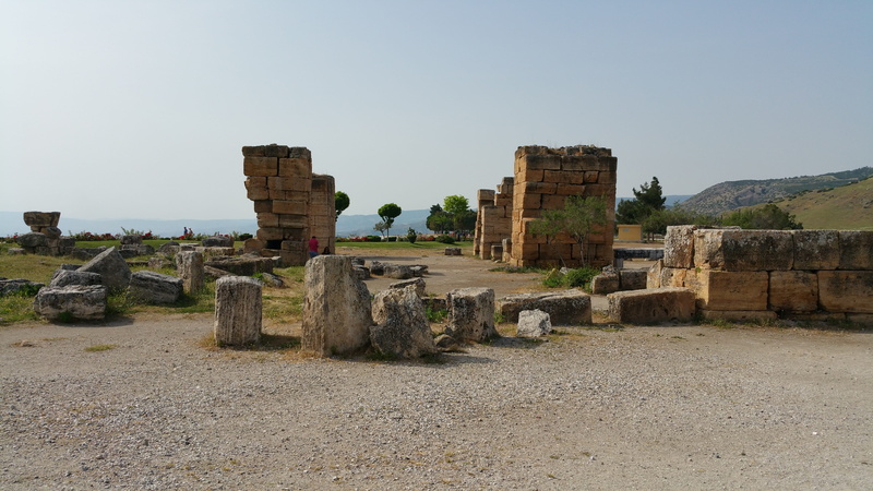 no people, history, ruined, 5K, Pamukkale, nature, field, sky, city, solid, clear sky, the past, old, travel destinations, Hierapolis, day, architecture