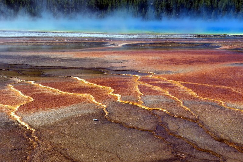 thermal, nature, outdoors, tranquil scene, hot, heat - temperature, wyoming, no people, physical geography, hot spring, day, power in nature, scenic, landscape