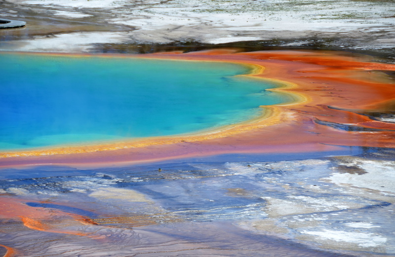wyoming, sands, blue, hike, hot spring, spring, power, colors, 4K, day, yellowstone, travel destinations, beautiful, hot pool, scenery, pool, thermal features