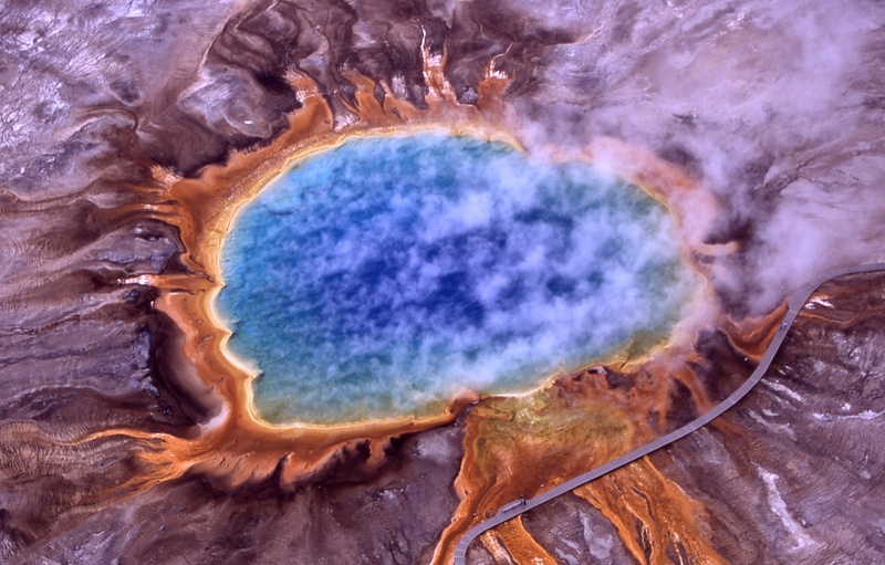 power in nature, yellowstone national park, abstract backgrounds, environment, space, whole, grand prismatic spring, abstract, close-up, multi colored