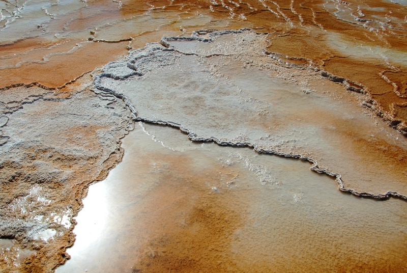 rough, solid, pool, water, thermal feature, 4K, hot, pattern, natural, thermal features, beauty in nature, wyoming, mineral, textured, tourist attraction