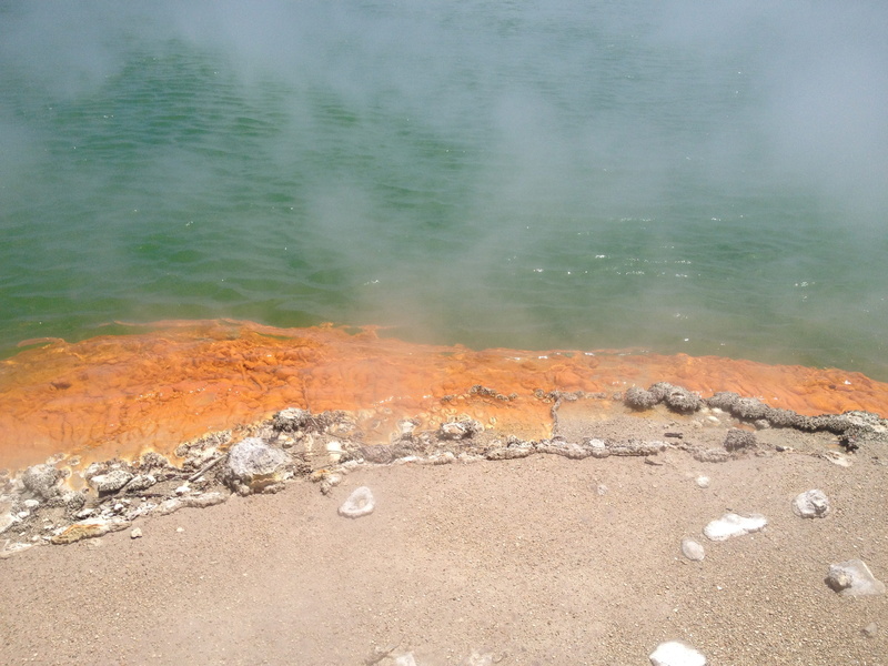 Waiotapu, land, tranquility, solid, scenics - nature, geological, Geothermal, hot spring, beauty in nature, rock, sea, new zealand, power in nature, Volcanic