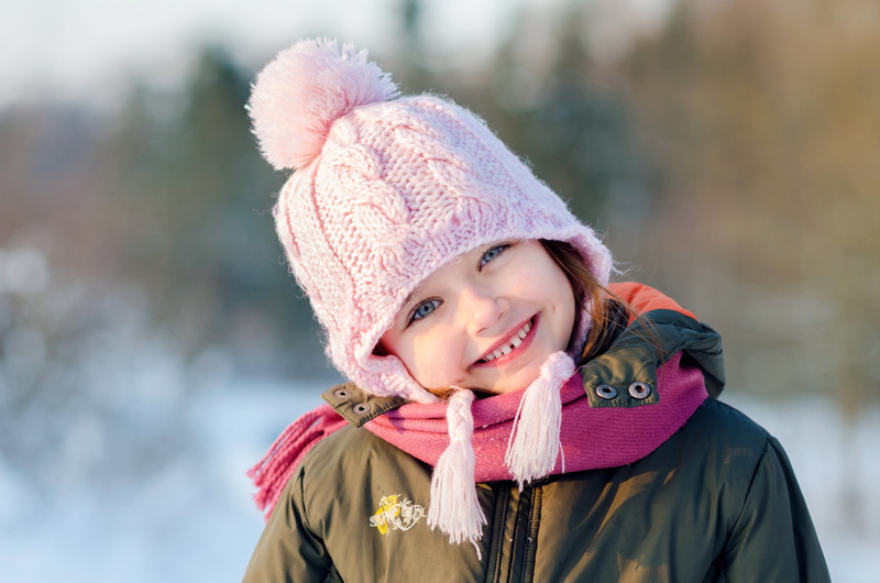 females, 4K, the little girl, cold - Temperature, happiness, outdoors, winter, girl, season, cap, cheerful, people, pink, women, snow, headshot, joy, scarf