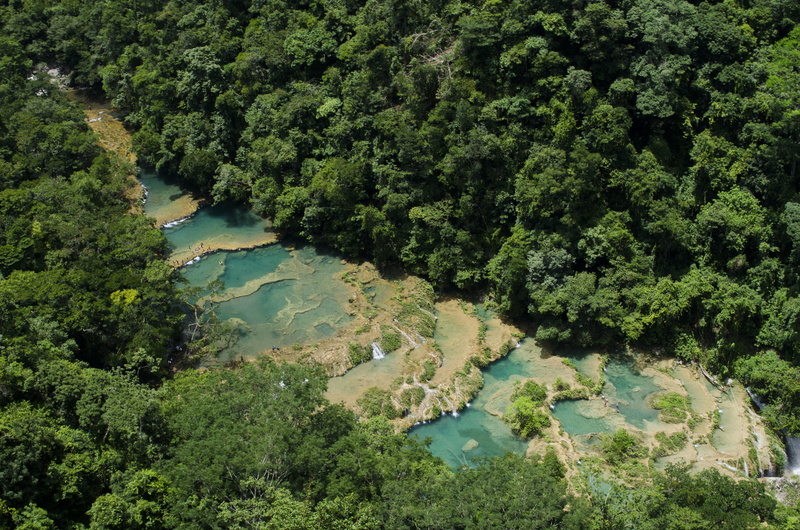 no people, high angle view, water, springs, scenics - nature, aerial, beauty in nature, foliage, terraces, plant, tranquil scene, non-urban scene, green color