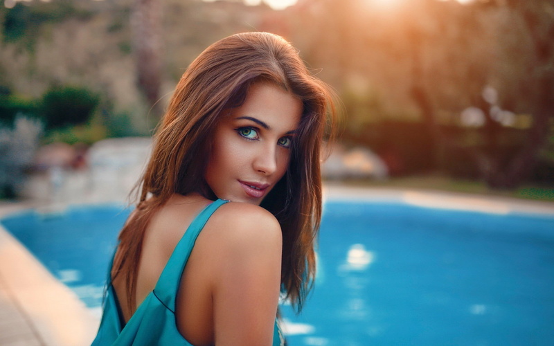 beauty, poolside, hair, beautiful woman, hairstyle, clothing, long hair, nature, young adult, outdoors, water, portrait, pool, women outdoors, young women