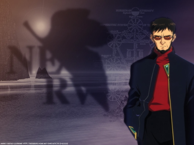 ikari, evangelion, 480P, gendo, anime, hd, untitled, Gendo Ikari, art