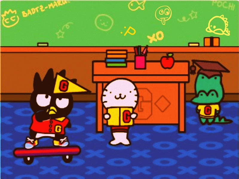 school, art, hello kitty and friends, badtz maru and friends, reichiinya, friends, maru, hd, badtz maru, hello, badtz, anime, 480P, kitty