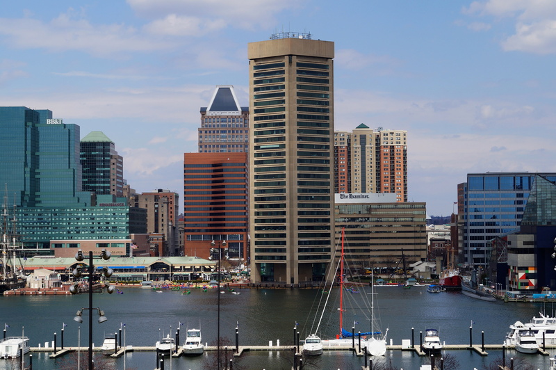 city, built Structure, dock, nature, yacht, waterfront, building Exterior, sailboat, water, United States, 4K, harbor, Maryland, public domain, Baltimore