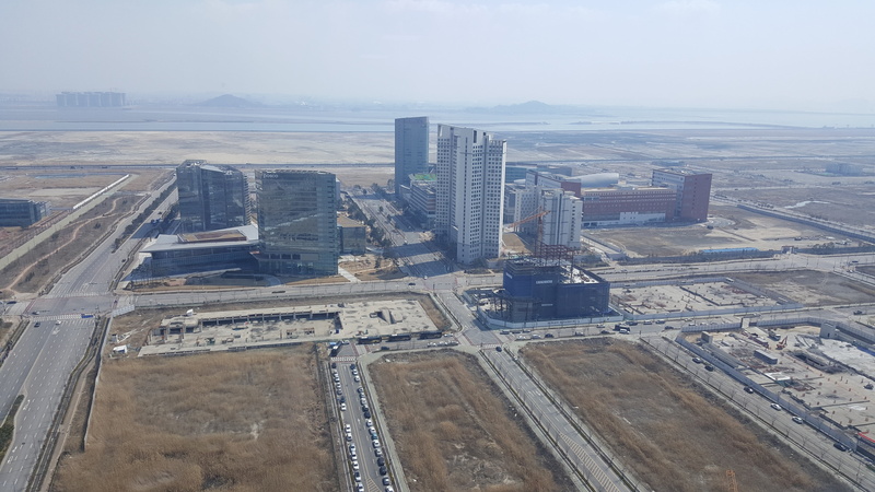 landscape, travel destinations, 5K, modern, road, songdo incheon korea, sky, songdo, building, aerial view, office building exterior, built structure