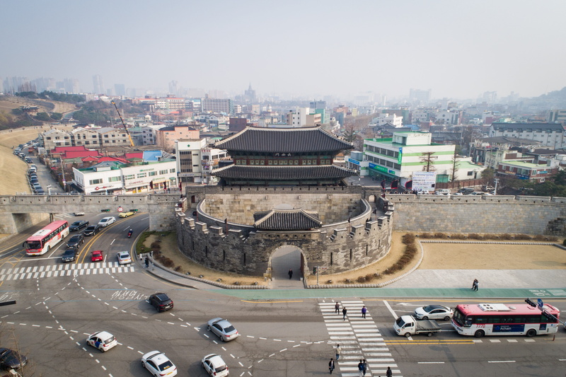 street, mode of transportation, city, sky, mars, transportation, hwaseong fortress, 4K, building exterior, unesco world heritage, architecture, structure