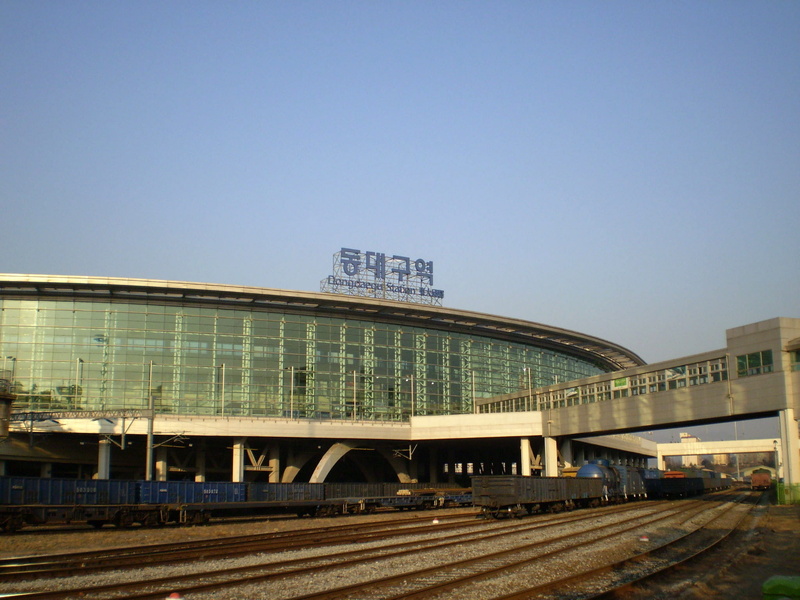 copy space, railroad car, public domain, mode of transportation, office building exterior, railroad Station Platform, dongdaegu, outdoors, day, train - vehicle