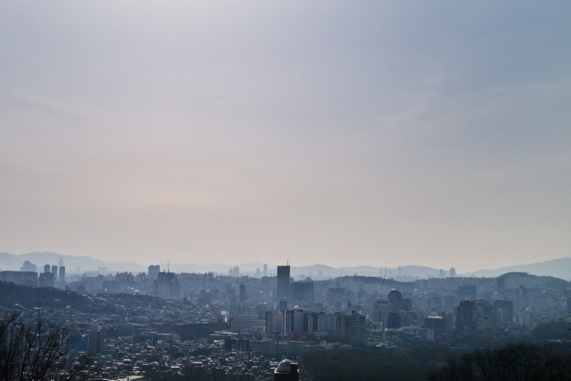 summer, skyscraper, building exterior, landscape, pollution, urban skyline, air pollution, smog, outdoors, fog, built structure, 1080P, architecture, seoul