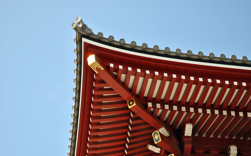 photography, day, spirituality, built structure, Japan, blue, place of worship, religion, nature, clear sky, red, architecture, belief, 2K, classical style