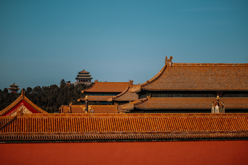 religion, building, universe, concrete, astronomy, nature, outer space, forbidden city, roof tile, brown, clear sky, history, architecture, ornate, sky