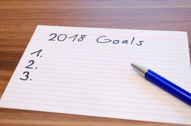 high angle view, index, document, note, 2018, wood - material, message, new year, desk, goals, paper, writing, reminder, page, furniture, note pad, pen