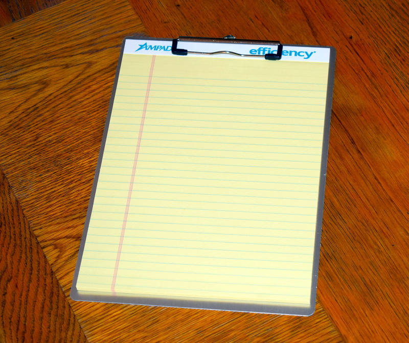 high angle view, no people, clipboard, wood grain, office supplies, pen, paper, note, education, 4K, wood, indoors, office, table, list, reminder, lined paper