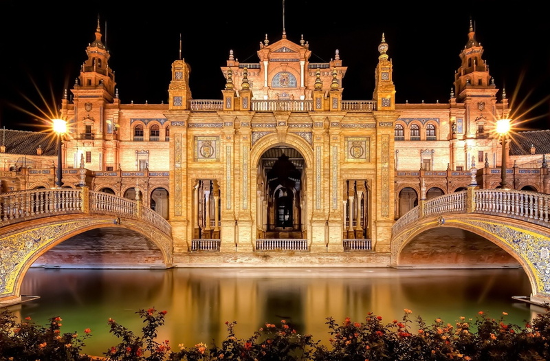Seville, Plaza de España, 1080P, Monuments, Spain
