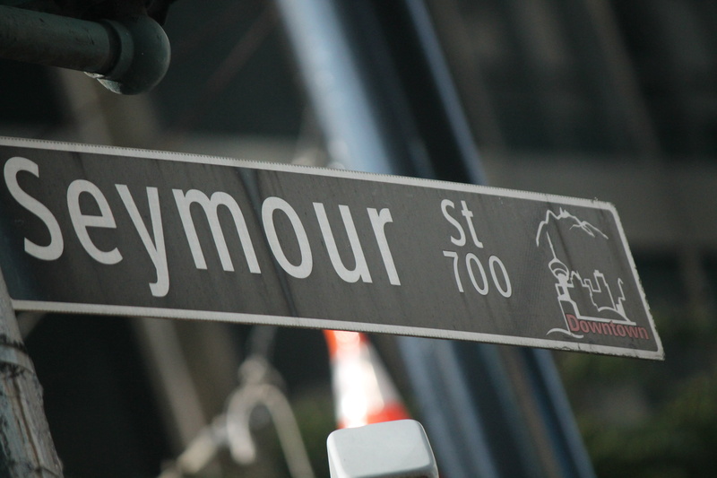 retail, economy, british columbia, street name, architecture, finance, downtown, outdoors, western script, board, guidance, day, no people, close-up, road sign